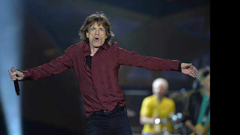 Mick Jagger em show na Suécia.