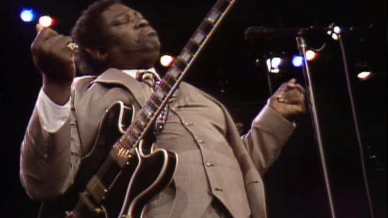B.B. King em 1982, durante apresentação no programa <i>Austin City Limits</i> - Reprodução/Vídeo