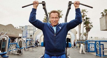 Schwarzenegger treina na Muscle Beach, Califórnia - Peter Yang