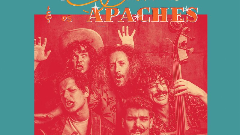 Capa de Time Is Monkey, segundo disco do Mustache & Os Apaches