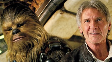 Chewbacca (Peter Mayhew) e Han Solo (Harrison Ford) em Star Wars: Episódio VII - O Despertar da Força - Reprodução/Entertainment Weekly