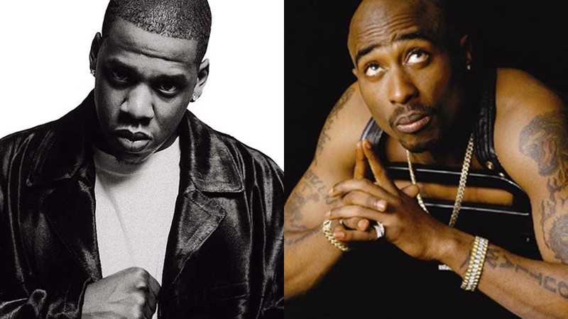Os rappers Jay Z e Tupac Shakur
