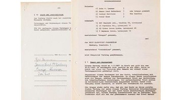 Primeiro contrato de gravação assinado pelos Beatles - Reprodução