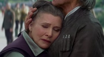 Carrie Fisher, a Princesa Leia, em <i>Star Wars: Episódio VII - O Despertar da Força</i> - Reprodução/vídeo