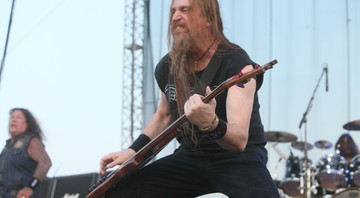 A banda norte-americana de thrash metal Testament durante show em 2015 - Rex Features/AP