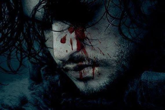 O personagem Jon Snow em parte do pôster da sexta temproada de Game of Thrones