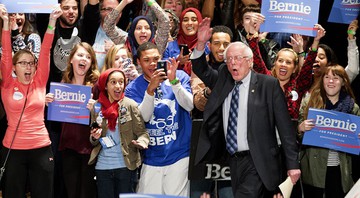Bernie Sanders em evento de campanha pela candidatura à presidência dos EUA em Atlanta, no dia 23 de novembro de 2015 - David Goldman/AP