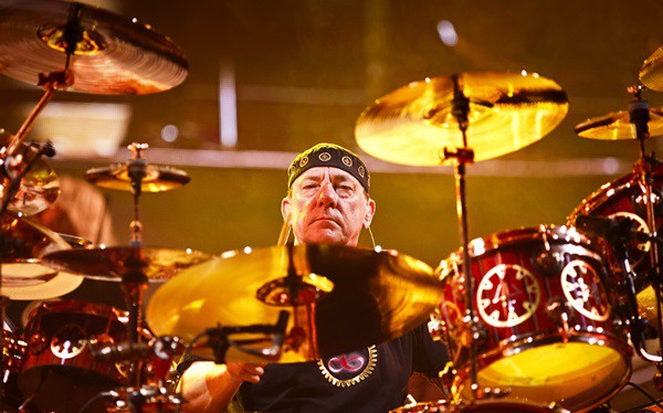 Neil Peart, baterista do Rush, em Helsinque, na Finlândia