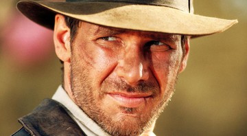 O ator Harrison Ford na pele do protagonista de Indiana Jones - Reprodução