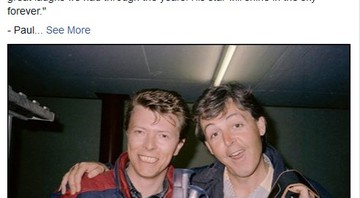 Paul McCartney e David Bowie - reprodução