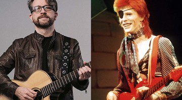 Thedy Corrêa, vocalista do Nenhum de Nós, e David Bowie - Divulgação/AP