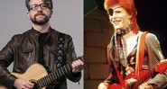 Thedy Corrêa, vocalista do Nenhum de Nós, e David Bowie - Divulgação/AP