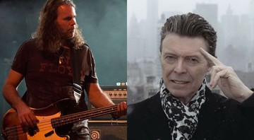O baixista Timothy Lefebvre, que tocou no último disco de David Bowie, <i>Blackstar</i>, e o próprio Bowie - Reprodução/Facebook/Divulgação