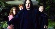 Cena de Harry Potter mostra Rickman contracenando com Emma Watson, Daniel Radcliffe e Rupert Grint - Divulgação