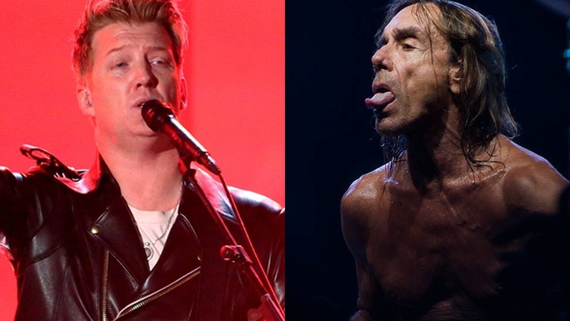 Josh Homme, do Queens of the Stone Age, e Iggy Pop, ex-vocalista do Stooges - AP/Fabricio Vianna