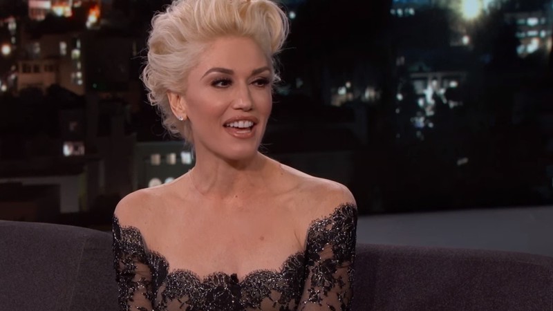 Gwen Stefani em entrevista a Jimmy Kimmel na TV norte-americana