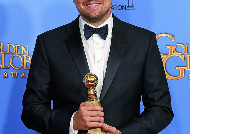 O papel em O Regresso rendeu a Leonardo DiCaprio também um Globo de Ouro