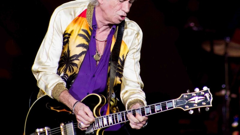 Keith Richards durante o primeiro show dos Rolling Stones em São Paulo em 2016 - Roberto Larroude