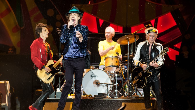 Rolling Stones durante show no estádio Beira Rio, em Porto Alegre