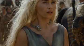 Daenerys Targaryen (Emilia Clarke) em cena do trailer da sexta temporada de <i>Game of Thrones</i> - Reprodução/Vídeo