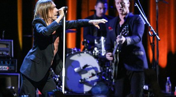 Iggy Pop e Josh Homme durante show em Austin, Texas, pela turnê do disco em parceria Post Pop Depression - Rich Fury/AP