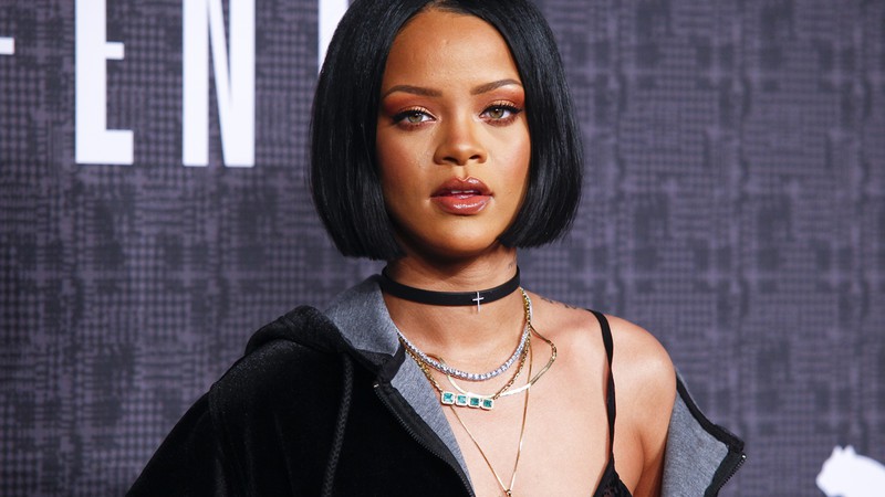 A cantora Rihanna durante evento em fevereiro de 2016, em Nova York