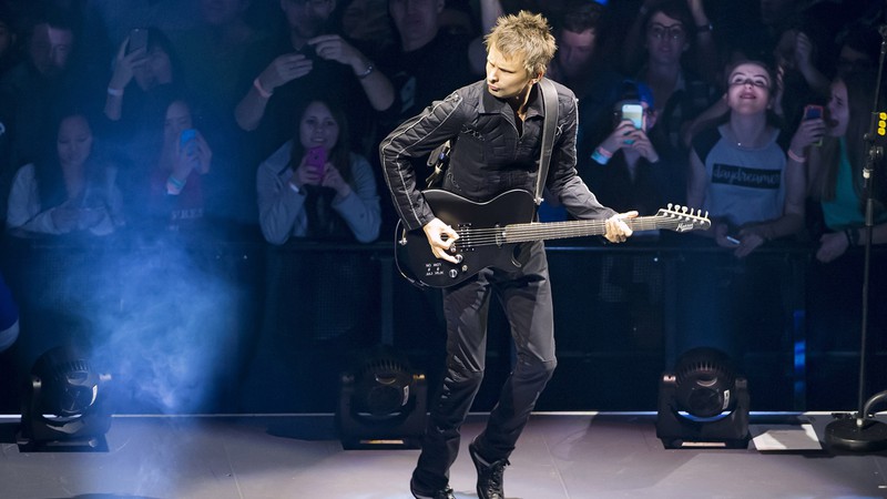 Muse durante show no TD Garden, em Boston, nos Estados Unidos, em janeiro de 2016