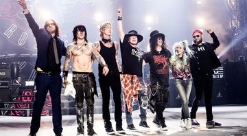 Guns N' Roses em imagem de apresentação da turnê de reunião Not in This Lifetime, que conta com Axl Rose, Slash e Duff McKagan - Divulgação