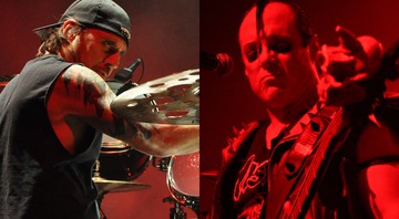 Dave Lombardo, ex-baterista do Slayer, e Jerry Only, baixista do Misfits - Divulgação/Thais Azevedo