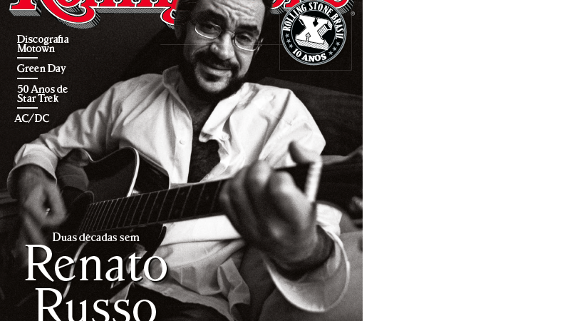 Renato Russo estampa a capa da edição 121 da Rolling Stone Brasil