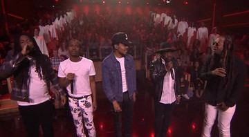 Chance the Rapper durante performance no programa de Jimmy Fallon, em 2016 - Reprodução/Vídeo