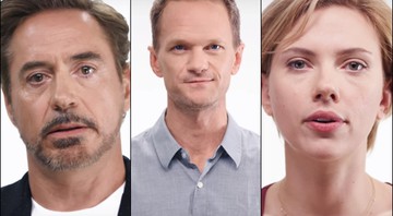 Robert Downey Jr, Neil Patrick Harris e Scarlett Johannson na série de vídeos <i>Save the Day PAC</i>, criada por Joss Whedon - Reprodução/Vídeo