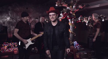 Vídeo natalino do U2 - Reprodução/Vídeo