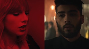 Taylor Swift e Zayn Malik em cena do clipe de “I Don't Wanna Live Forever”, trilha do filme Cinquenta Tons Mais Escuros - Reprodução
