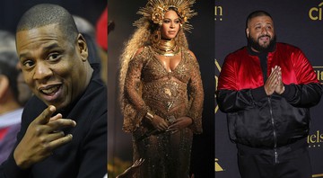 Jay Z, Beyoncé e DJ Khaled, que colaboraram na faixa "Shining" - Matt Sayles/Willy Sanjuan/Invision/AP