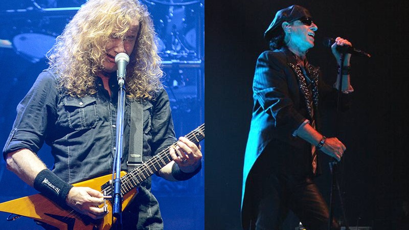 Dave Mustaine, do Megadeth, e Klaus Meine, do Scorpions