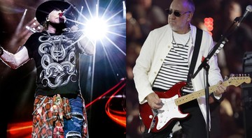 Axl Rose, do Guns N' Roses, e Pete Townshend, do The Who - AP
