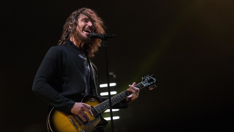 Chris Cornell durante show do Soundgarden no Welcome to Rockville Festival, em Jacksonville, Estados Unidos