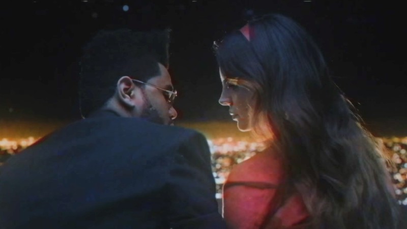 Lana Del Rey e The Weeknd no clipe de "Lust for Life"