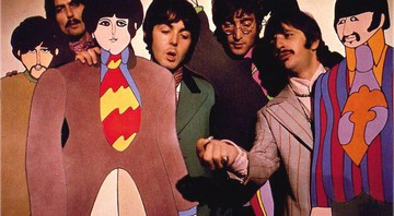 Paul McCartney, John Lennon, Ringo Starr e George Harrison em <i>Submarino Amarelo</i> (1968) - Reprodução