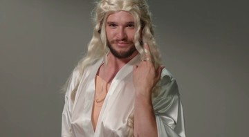 Kit Harrington como Daenerys Targaryen no <i>Jimmy Kimmel Live</i> - Reprodução/Vídeo