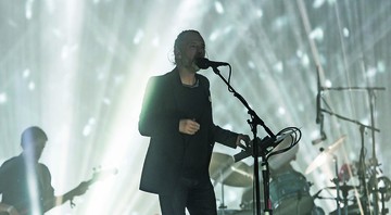 A Banda Hoje
(Da esq. para a dir.) Colin Greenwood, Thom Yorke e Phil Selway em show do Radiohead no último Glastonbury, na Inglaterra, em 23 de junho
 - Richard Isaac/ Rex/ Shutterstock/ AP photo