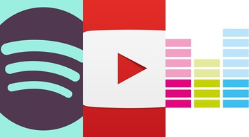 Spotify, YouTube e Deezer - Reprodução
