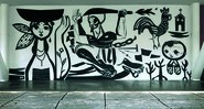 <b>De Fé</b><br>
Iemanjá, Ogum e Exu retratados por Speto em mural já apagado no Museu Afro Brasil, no Parque Ibirapuera (São Paulo/SP)
 - Felipe Hellmeister / Arquivo Pesoal