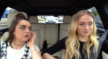 Maisie Williams e Sophie Turner em episódio do Carpool Karaoke - Reprodução