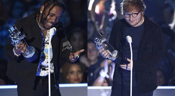 Kendrick Lamar e Ed Sheeran no VMA 2017 - Chris Pizzello/Invision/AP; 	Matt Sayles/Invision/AP