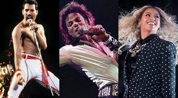 Freddie Mercury, Michael Jackson e Beyoncé - Getty Images/AP/AP