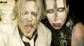 Johnny Depp e Marilyn Manson no clipe de "Say10" - Reprodução/Vídeo