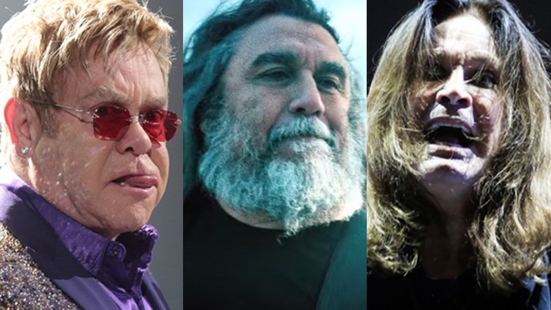 Elton John, Slayer e Ozzy Osbourne - Montagem