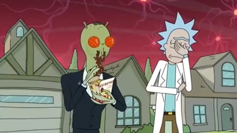 Cena do desenho Rick and Morty